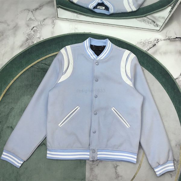 

men/women sportwear designer patchwork luxury woollen baseball jacket stand collar high street for, Black;brown