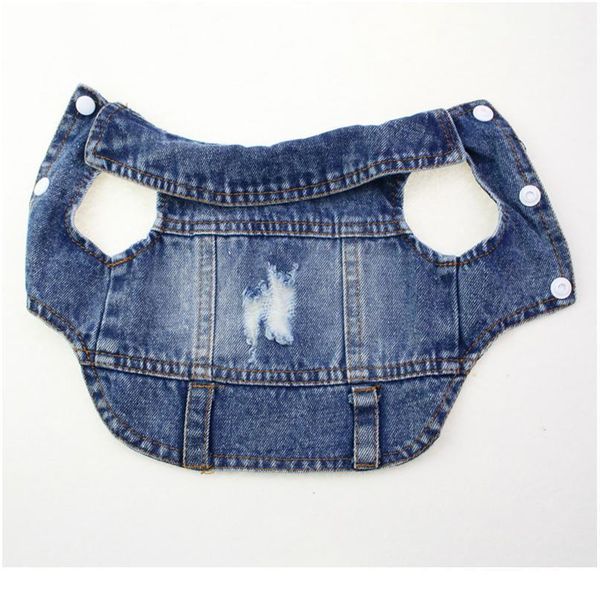 

old jean small dog clothes puppy dog jacket vest cowboy pet coat water wash clothing for small med jllbpn