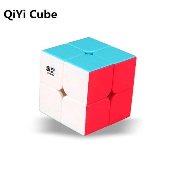 

qiyi qi di s 2x2x2 magic cube stickerless qidi карманный скорость кубики профессиональный куб головоломка развивающие игрушки для детей bbyj, Black;red