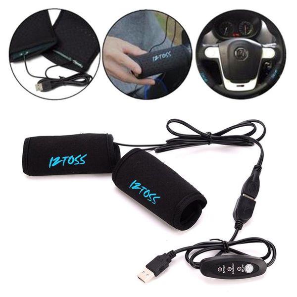 

universal motorcycle handlebar grips usb power heated wrap handle bar heater warmer scooter winter accessories removable grips