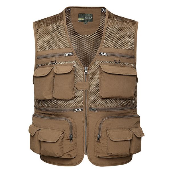 Gilet mimetico estivo maschile tattico militare Gilet da uomo fotografo di grandi dimensioni Gilet senza maniche con molte tasche 201120