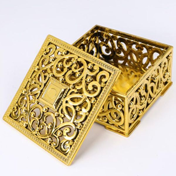 

12pcs gold silver plastic treasure square for jewelry gem trinket box candy box