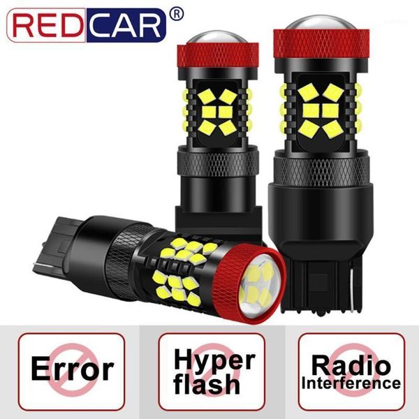 

2pcs canbus t20 led bulb 7440 w21w led 7443 w21/5w no hyperflash light t25 3157 p27/5w 3030 chips car brake tail light 6500k 12v1