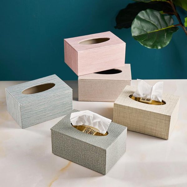 

tissue boxes & napkins 2021 nordic waterproof room accessories creative living coffee table napkin paper leather texture box