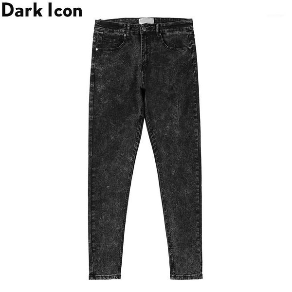 

dark basic denim pants men solid skinny jeans high street men's jeans1, Blue