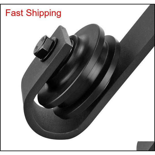 

usa warehouse j shape 6ft/6.6ft/8ft/10ft single double black antique style steel sliding barn door hardware kit qylgjw sports2010