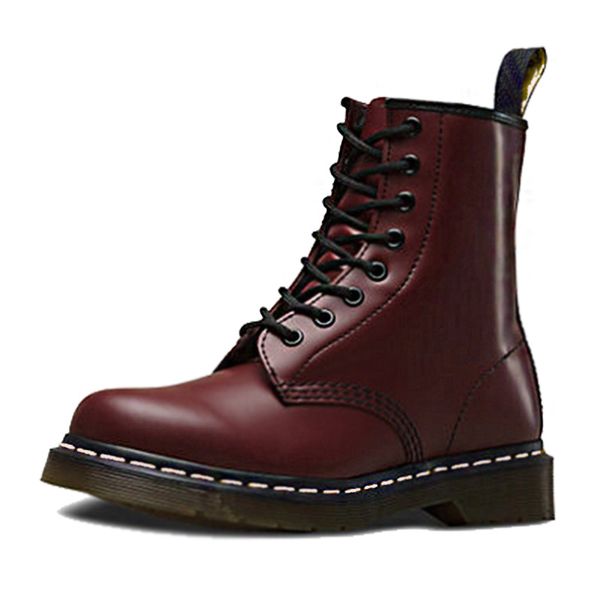 

vastwave couple doc british vintage classic women leather boots martens shoes woman lover ankle boots luxury winter boots y200723, Black