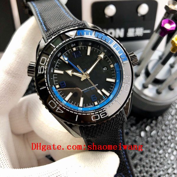 

2020 sea boss aqua ceramic bezel watches terra men planet gmt 007 wristwatches ocean james bond mens master watch d4036, Slivery;black