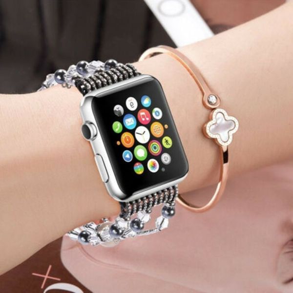 Mulheres Moda Diamante Metal Watchband Straps for Apple Watch Bands 41mm 45mm 42mm 44mm 40mm 38mm diamantes cinzelada pulseira de moda watchstrap iwatch 7 6 5 4 3 2 1