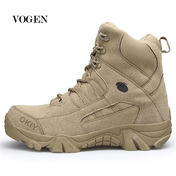 Sicherheitsarbeitsschuhe für Männer Military High Top Sneakers Große Größe 46 Gummi Taktischer Mann Bergsteigen Outdoor Stiefel Y200915