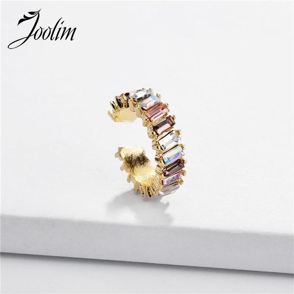

joolim jewelry wholesale rainbow glass cuff earring c shape hoop earring design jewelry, Golden;silver