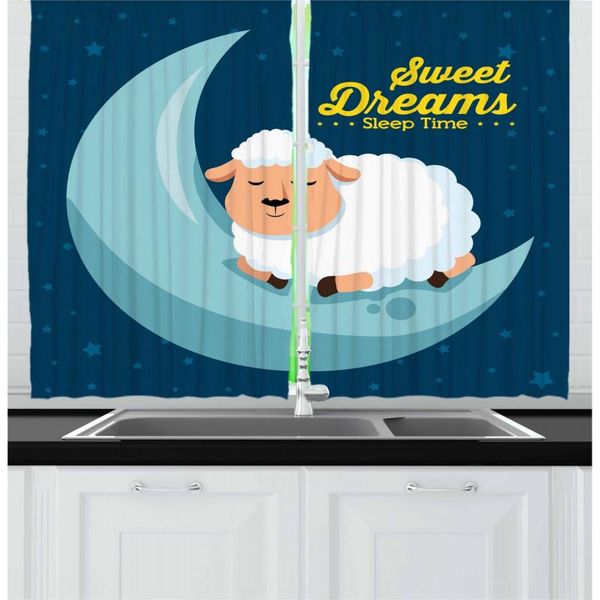 

sweet dreams curtains 2 panels set green window drapes for toddler kids living room bedroom happy dreams 55w x 39l inches