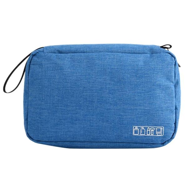 

light blue women hanging cosmetic bag multifunction travel organizer toiletry wash make up storage pouch beautician folding make