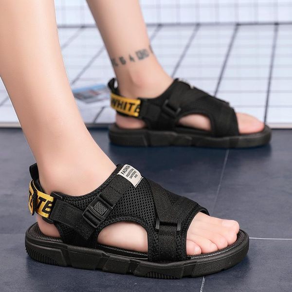 

mooregood summer new outdoor cool men's shoes lightweight wear-resistant sandals trend fashion comfortable soft beach shoes1, Black