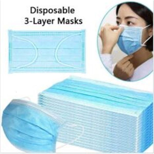 

factory price unisexstock mouth in disposable face dust anti-haze proof 3-ply earloop mask anti-fog masks zza1919 200