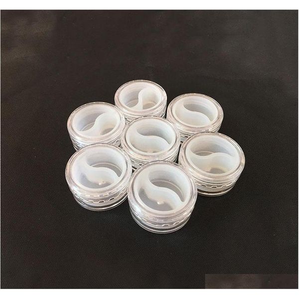 

3 ml sile container for wax oil plastic container with silcone inner non-stick sile dab bho dry herb storage sqcogs wphome
