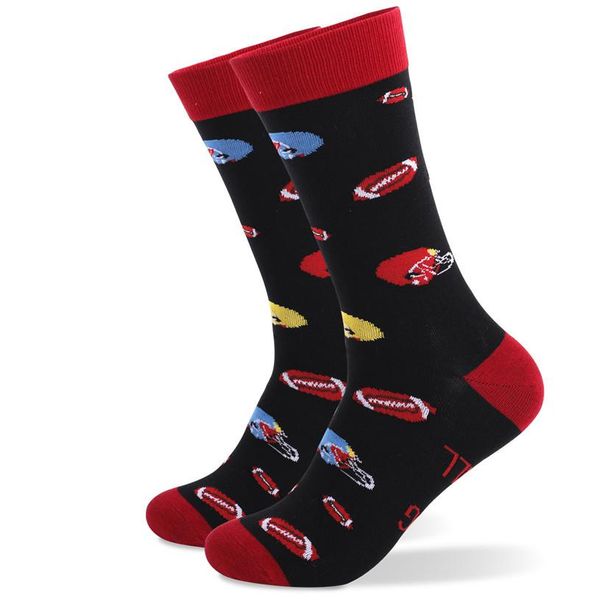 

do not disturb i'm gaming letter printing stocking cartoon socks adulit sport running sock christmas gift cpa3262, Black