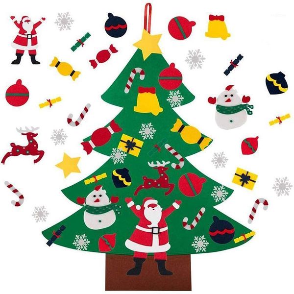 

96 cm diy felt christmas tree for diy christmas decorations, wall hanging tree home decoration, gifts1
