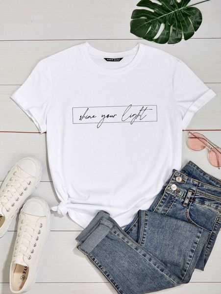 

plus slogan graphic tee n9rr#, Black