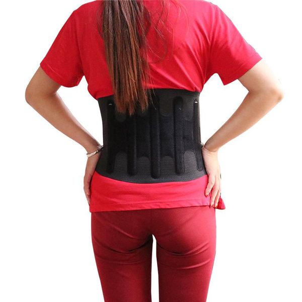 

waist support -pressed belt, steel plate breathable massage warm belt, Black;gray