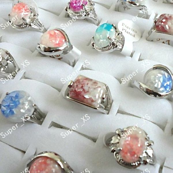 

shell plated fashion women silver abalone rings alloy new wholesale lots jewelry ring lr100 ps1654, Golden;silver