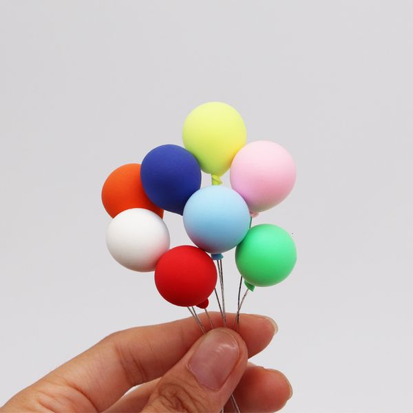 

1: 12 mini doll house dollhouse accessories simulation balloon 8 color clay balloon garden decoration handmade design crsm