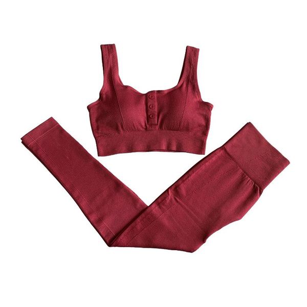 

yoga suit sports fitness breathable tight high waist trousers crop two piece set women clothes pants tracksuit, Gray