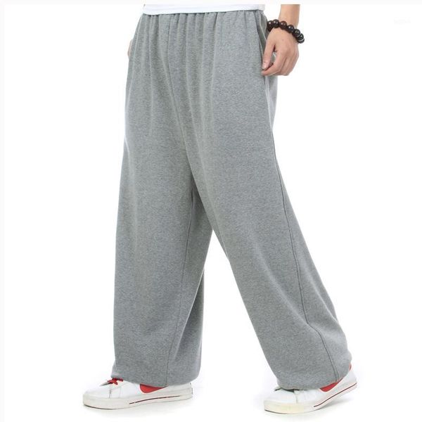 

autumn winter hip hop joggers men sweatpants warm fleece loose baggy pants harem trousers plus size -4xl for weight 60-150kg1, Black
