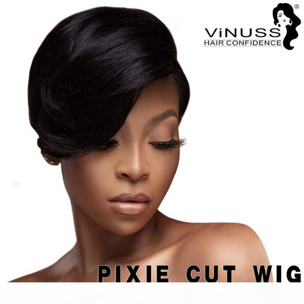 

кружева фронта человеческих волосы парики бразильского блондинка черный кудрявая короткий pixie cut человеческих волосы боб парик шнурок rem, Black;brown