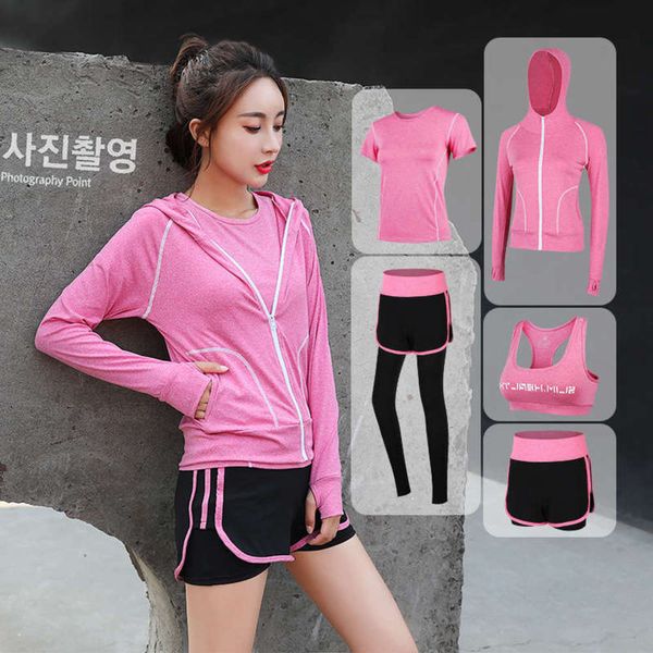 

women's spring 2020 new gym yoga running quick dry clothes fitness fashion suit, Gray