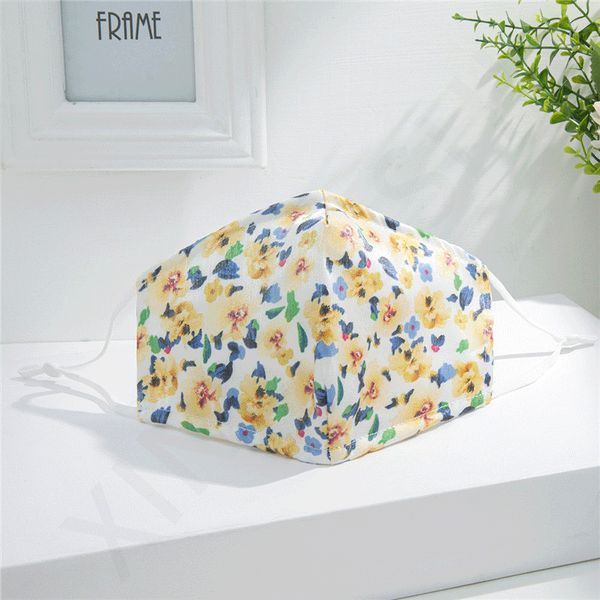 

floral flower mask for women girls fashion print mask adults breathable reusable face covering outdoor sport washable masks kimter-k415fa, Black