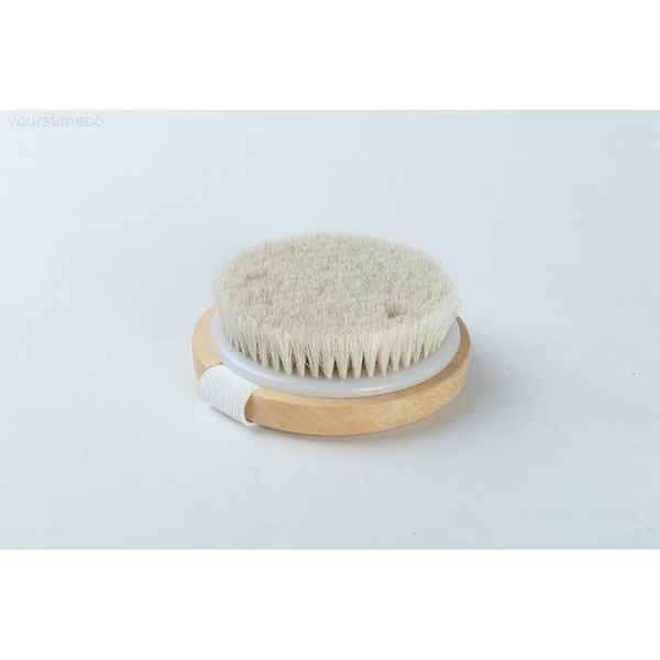 

round natural horsehair body brush without handle dry skin bath spa massage wooden shower brushes dhl free