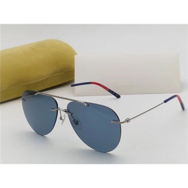 

new gg0397 fashion versatile men's and women's ultra light frameless toad sunglasses, White;black