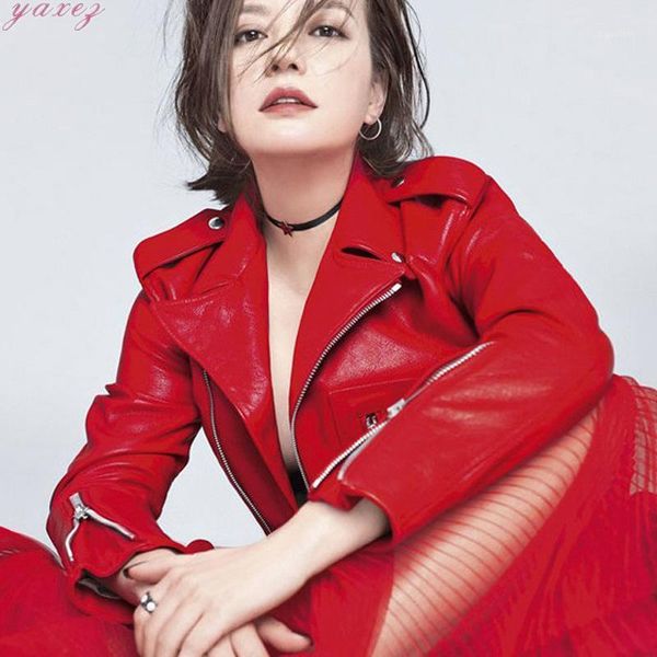 

womens faux suede short velvet jacket moto biker zip up slim jackets motorcycle polyurethane leather lapel coats winter outwear1, Black