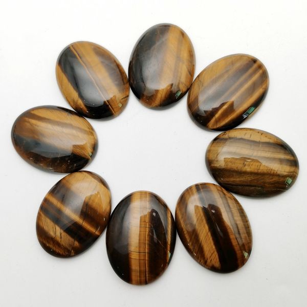

natural stone 12-50pcs tiger eye cabochon 30x40 20x30 25x18 13x18 10x14 mm bead for jewelry making no hole necklace accessories 200930, Black