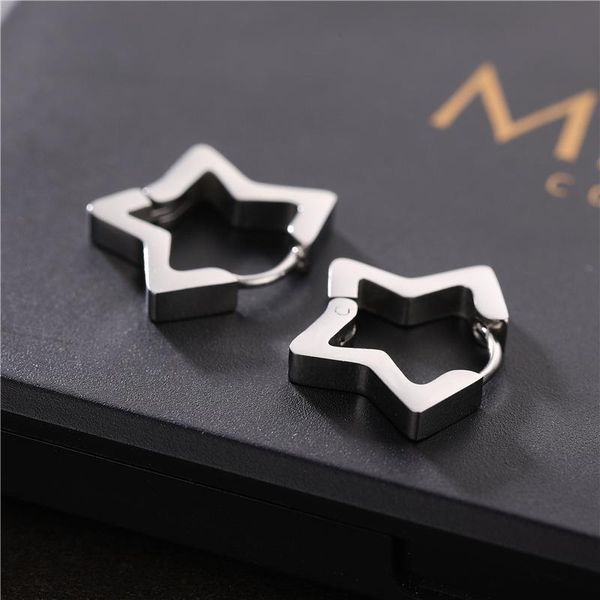 

2020 trend stainless steel star shape earrings for women simplicity jewelery unusual earrings new fashion party personality gift, Golden;silver