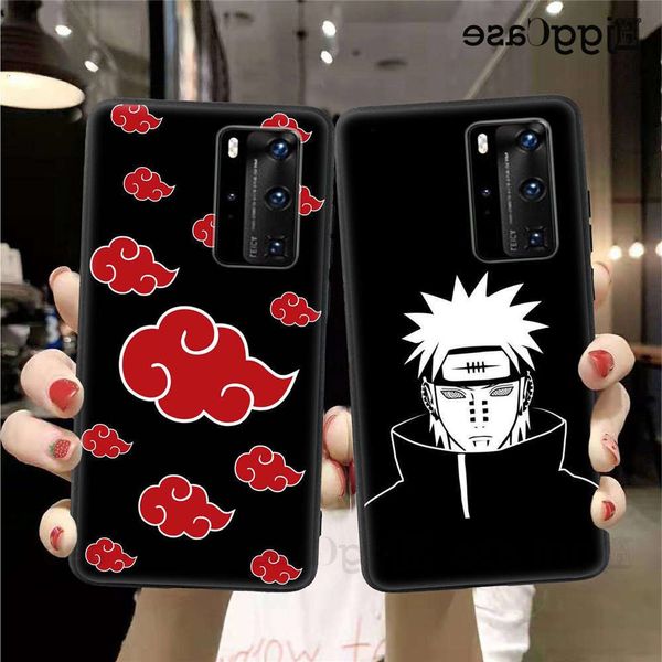 

3animation naruto pain uchiha assist uzumaki black silicone mobile phone cover huawei p40 lite e p10 p20 p30 lite pro mobile phone cove