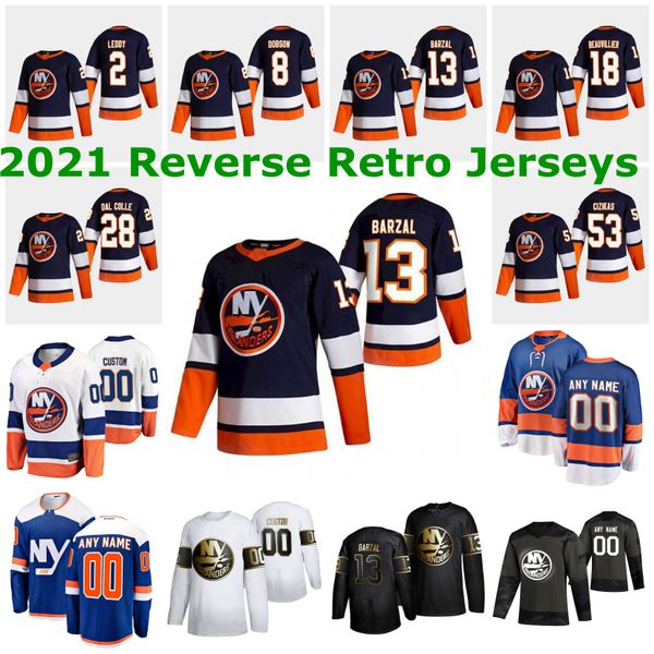 

new york islanders 2021 reverse retro jerseys anthony beauvillier jersey oliver wahlstrom johnny boychuk nick leddy scott mayfield custom, Black;red