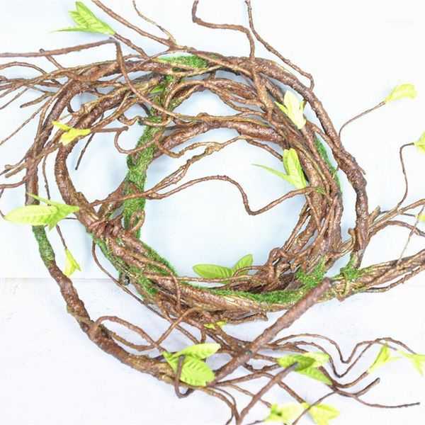 

90cm real touch fake tree branches rattan artificial flower vine wreath scrapbooking for home l wedding diy decoration1