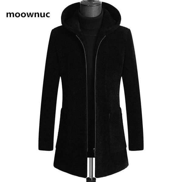 

2020 new arrival autumn&winter men's coat hooded trench coat men,casual thicked jackets ,plus-size m-3xl, Black