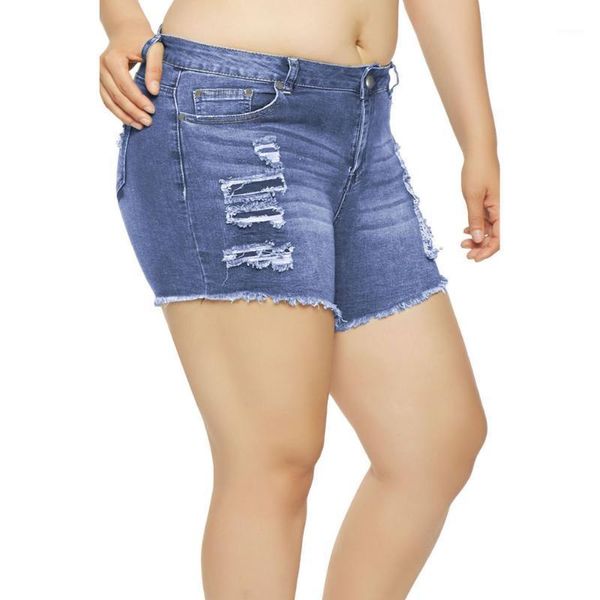 

women blue denim shorts pants 2020 women new europe high waist loose pants edge casual summer wearing streerwear girl jeans1