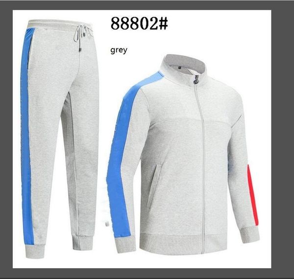 

spring autumn men's brand designer luxury sports suit running fashion italy brand men's designer luxury tracksuits survetement hom, Gray