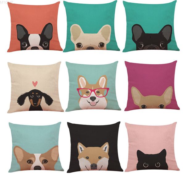 

eco friendly animal dog decorative pillowcase cushion cover miniature pinscher dogs pillows cushions christmas decorations for home