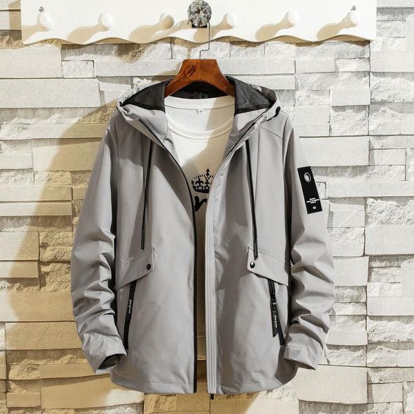 

spring mens fashion outerwear windbreaker men's striped thin jackets hooded casual sporting sportswear clothes abrigo hombre1 men', Black;brown