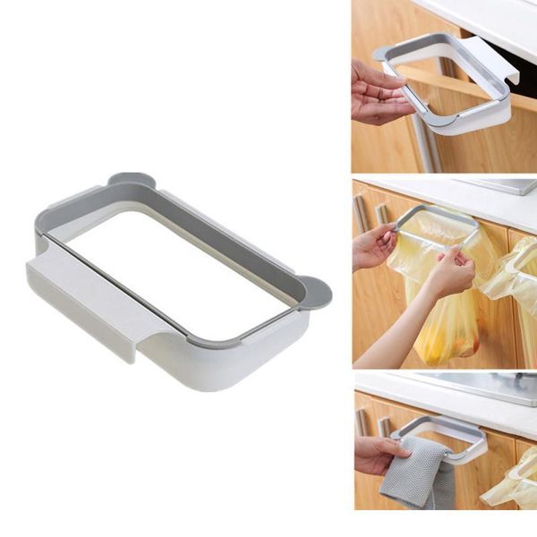 

garbage bag holder hanging trash bag kitchen cupboard stand trash storage rack cabinet portable gadgets tools drop bbywij