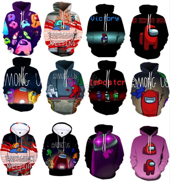 

among us letters hoodies 3d hooded pullover hip hop fashion sweatshirts men women blouse sweater adults clothes new d112602, Black