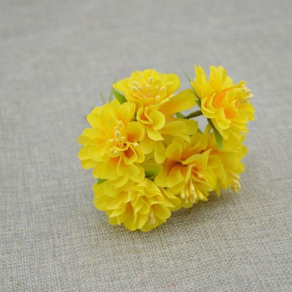 

6pcs silk carnations stamen decoration artificial flowers carnations wedding bride bouquet wreath material fake flower f jllmir