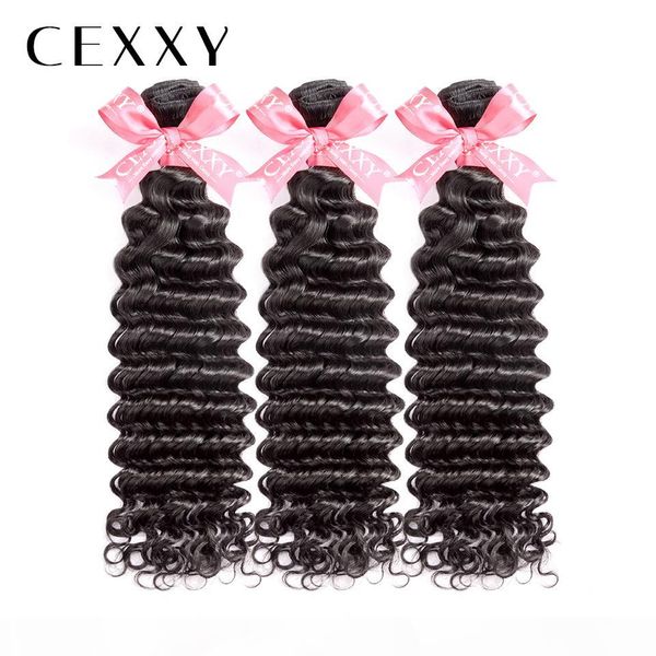 

onecut hair deep wave 8"-30 inch p malaysian remy hair natural color 3pcs 100% human hair weave bundles 34 inch bundles, Black;brown