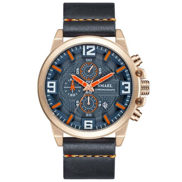 

fashion men watches brand luxury waterproof 24 hour date analog quartz male leather sport wrist watch relogio masculino, Slivery;brown