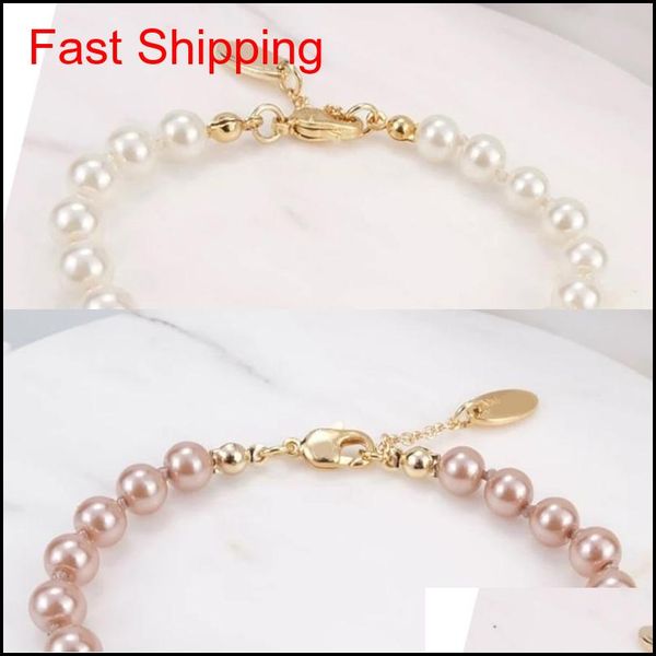 

4 colors pearl beaded bracelet women rhinestone obit bracelet gift for love girlfriend fashion j qylojm nana_shop, Black